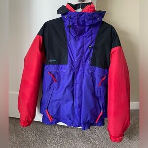 Vintage 90’s Columbia Men’s 2:1 Ski Jacket Vamoose Bright Colorblock | Size M